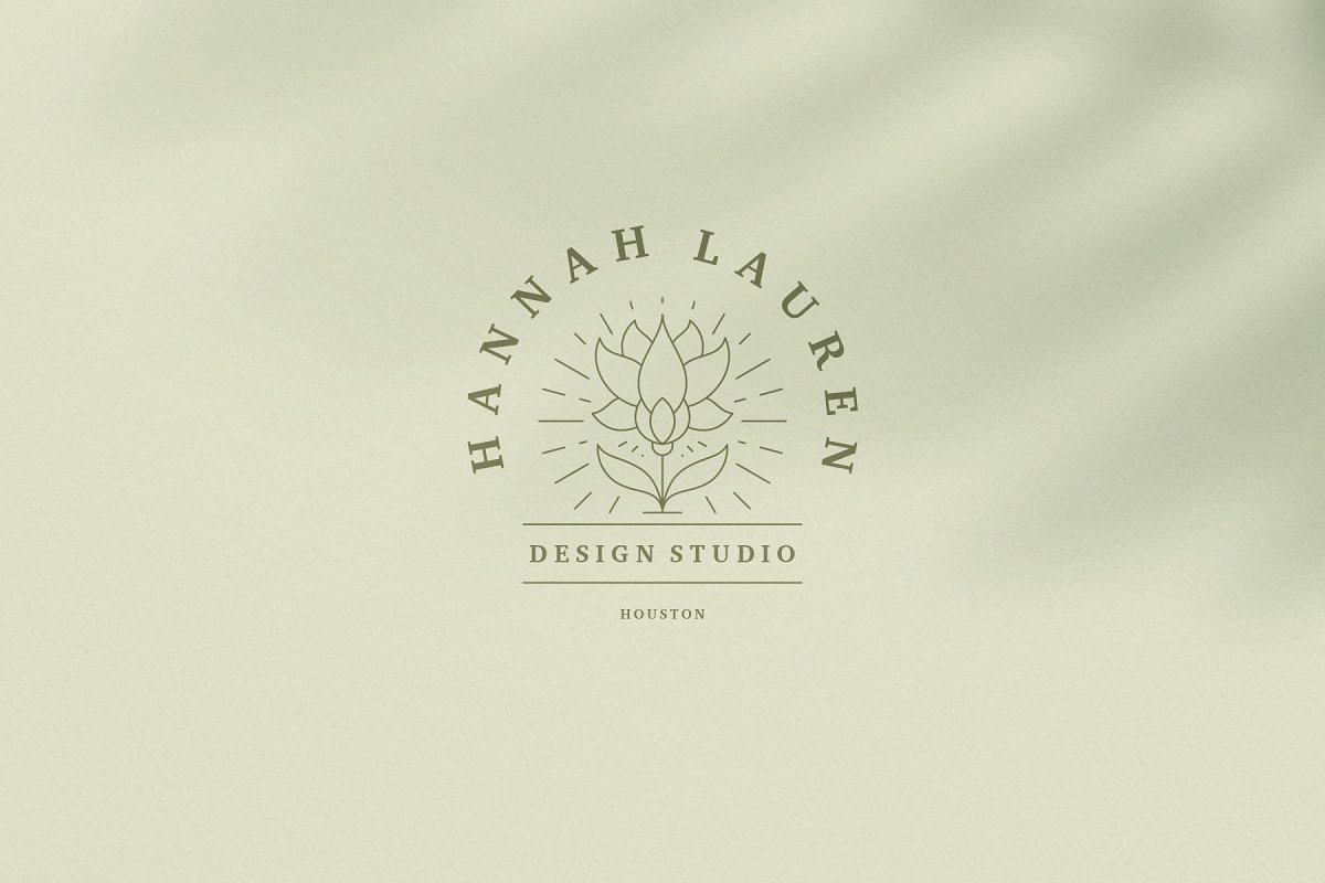 Flower design studio logo template