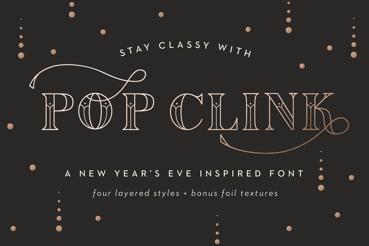 A decorative new year font
