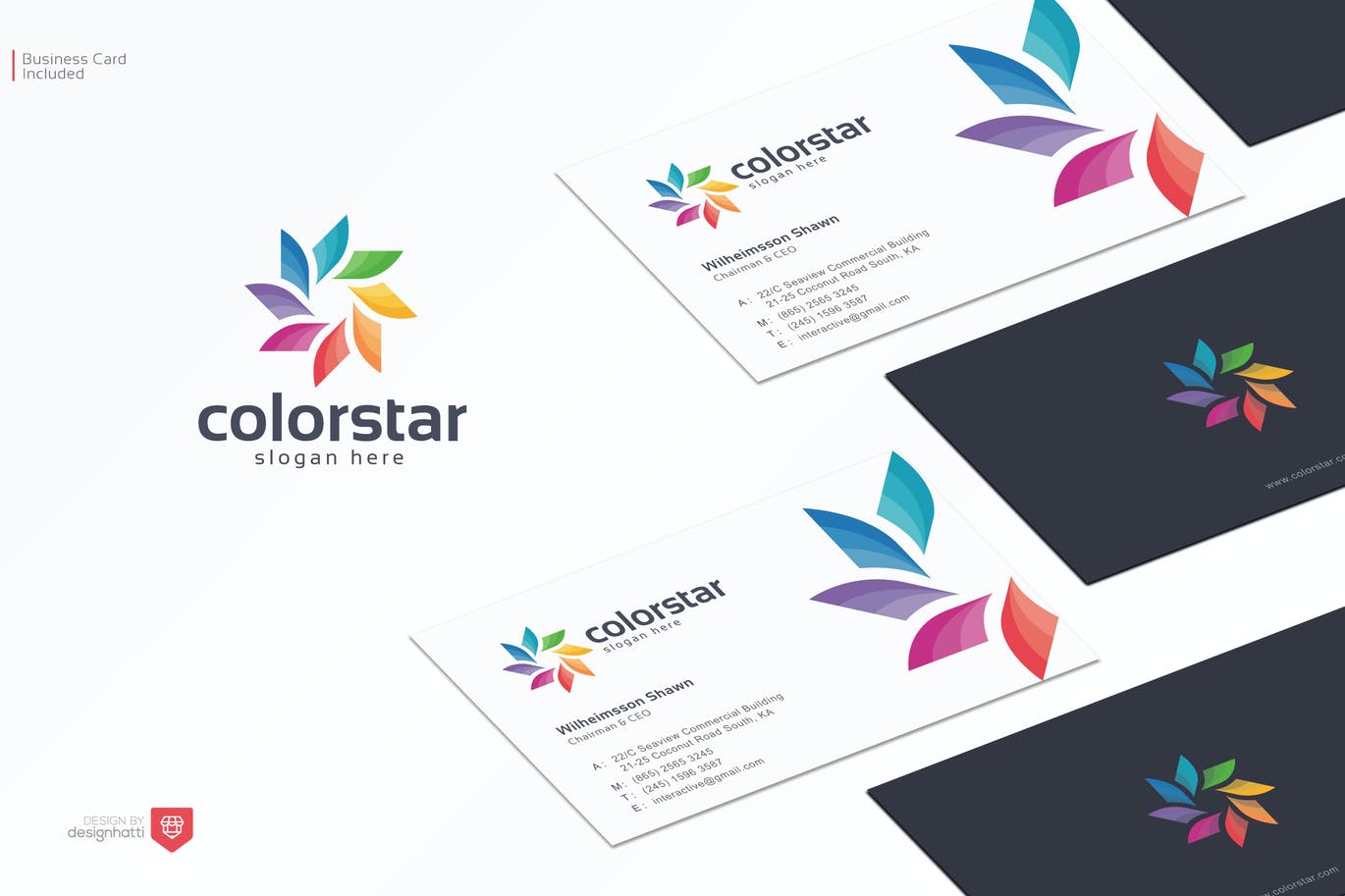 Abstract colored logo template
