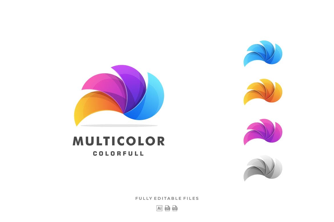 Abstract colorful logo template
