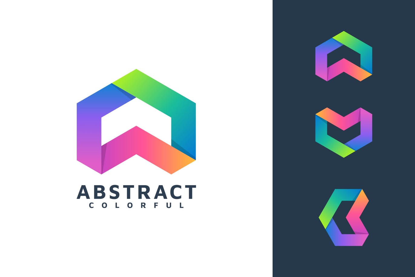 Abstract gradient letter logo templates