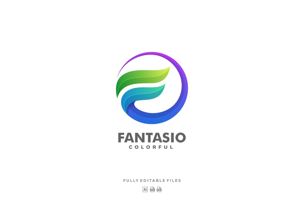 Abstract colorful letter logo template