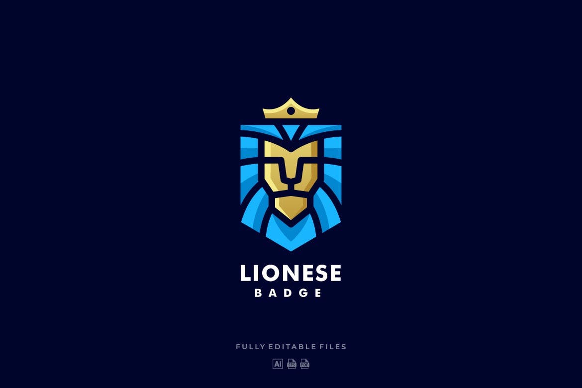 A lion king logo template with colors