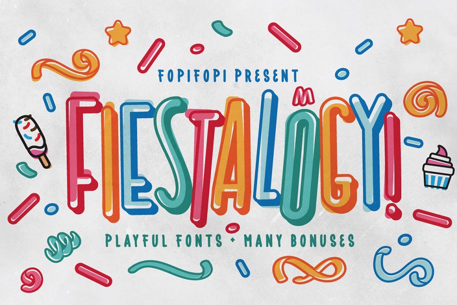 A colorful playful fonts