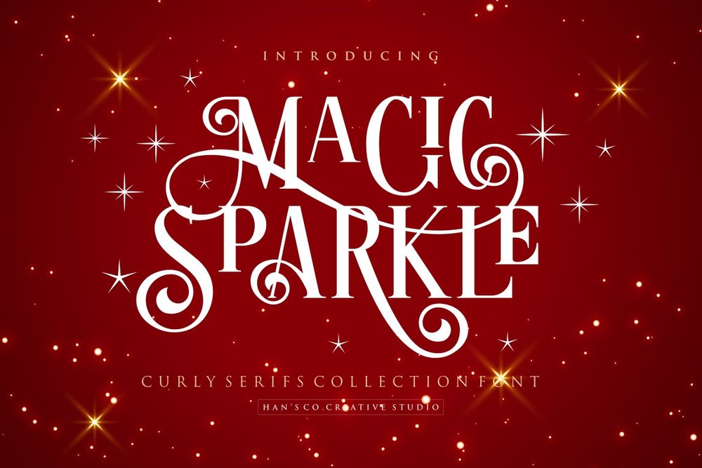 A magical sparkling font for events