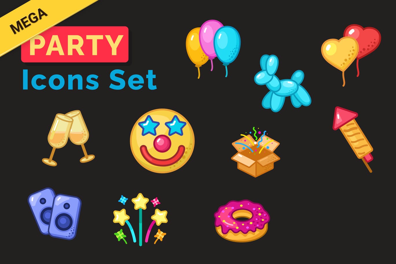 A huge set of party icons