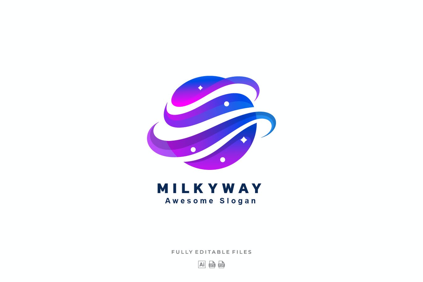 A gradient milky way logo template