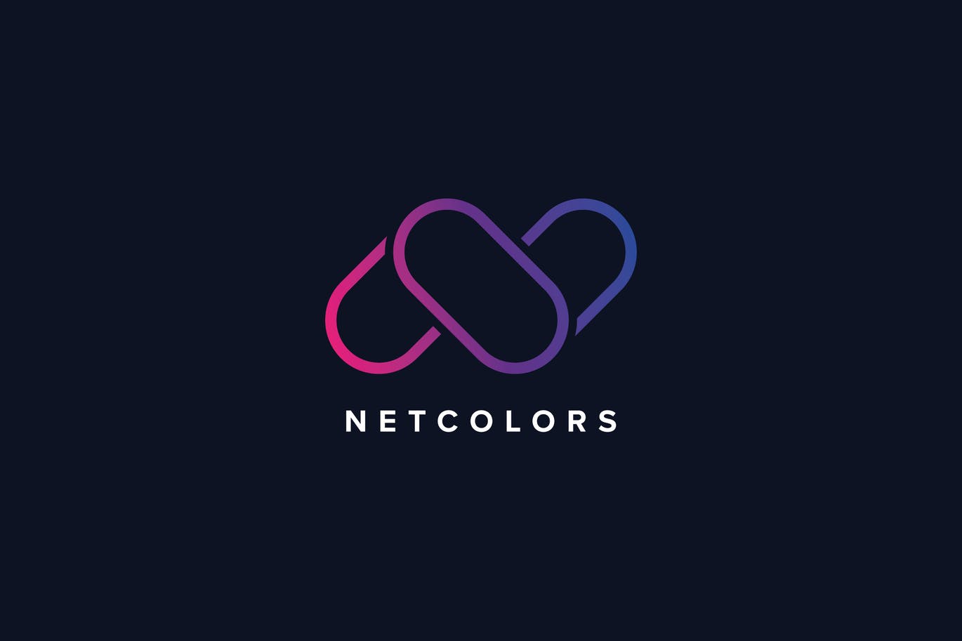 N letter colored logo template