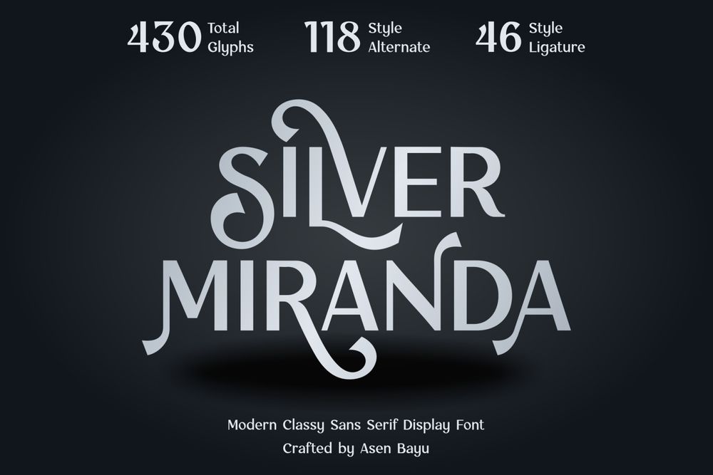 A modern classy sans serif display font