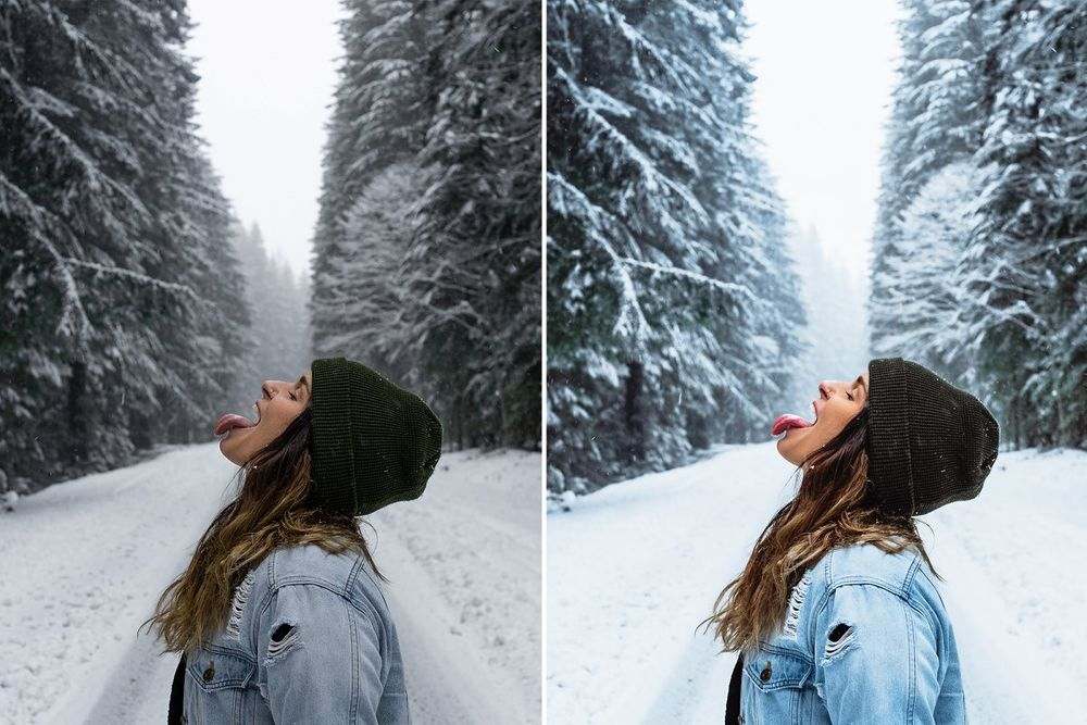 Winter lightroom presets pack