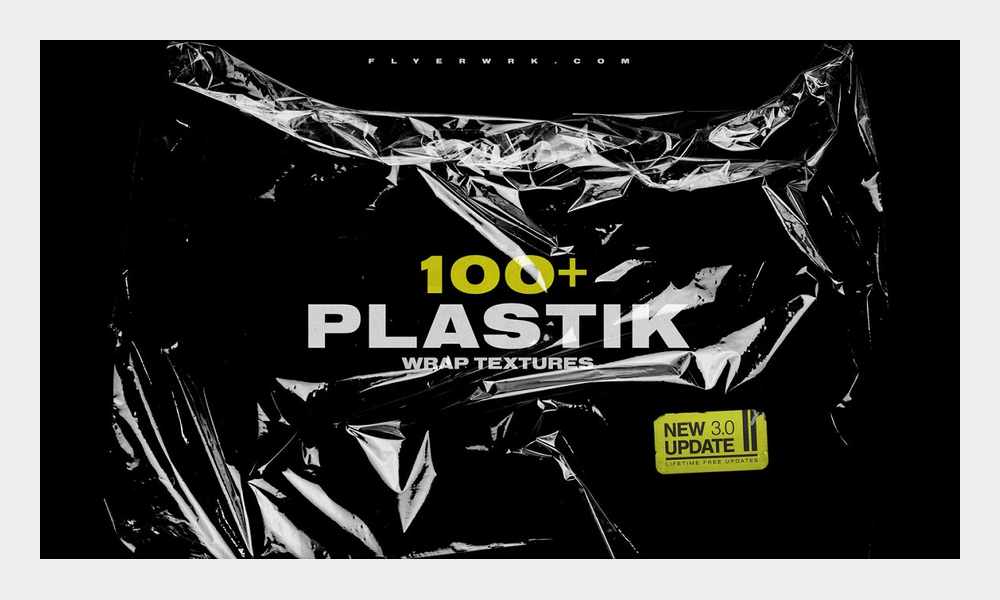 One hundred plastik wrap textures