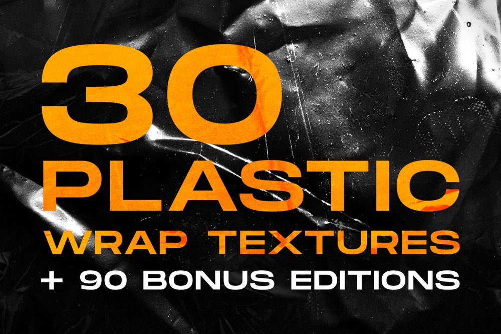 A bunch of plastic wrap textures