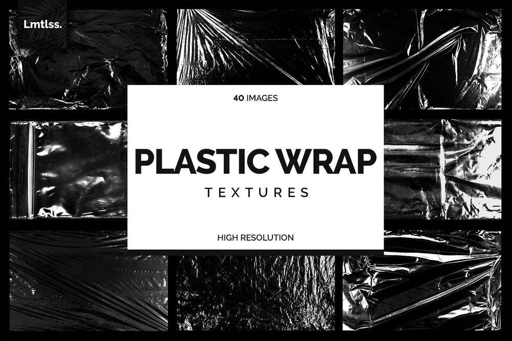 A bunch of plastic wrap textures