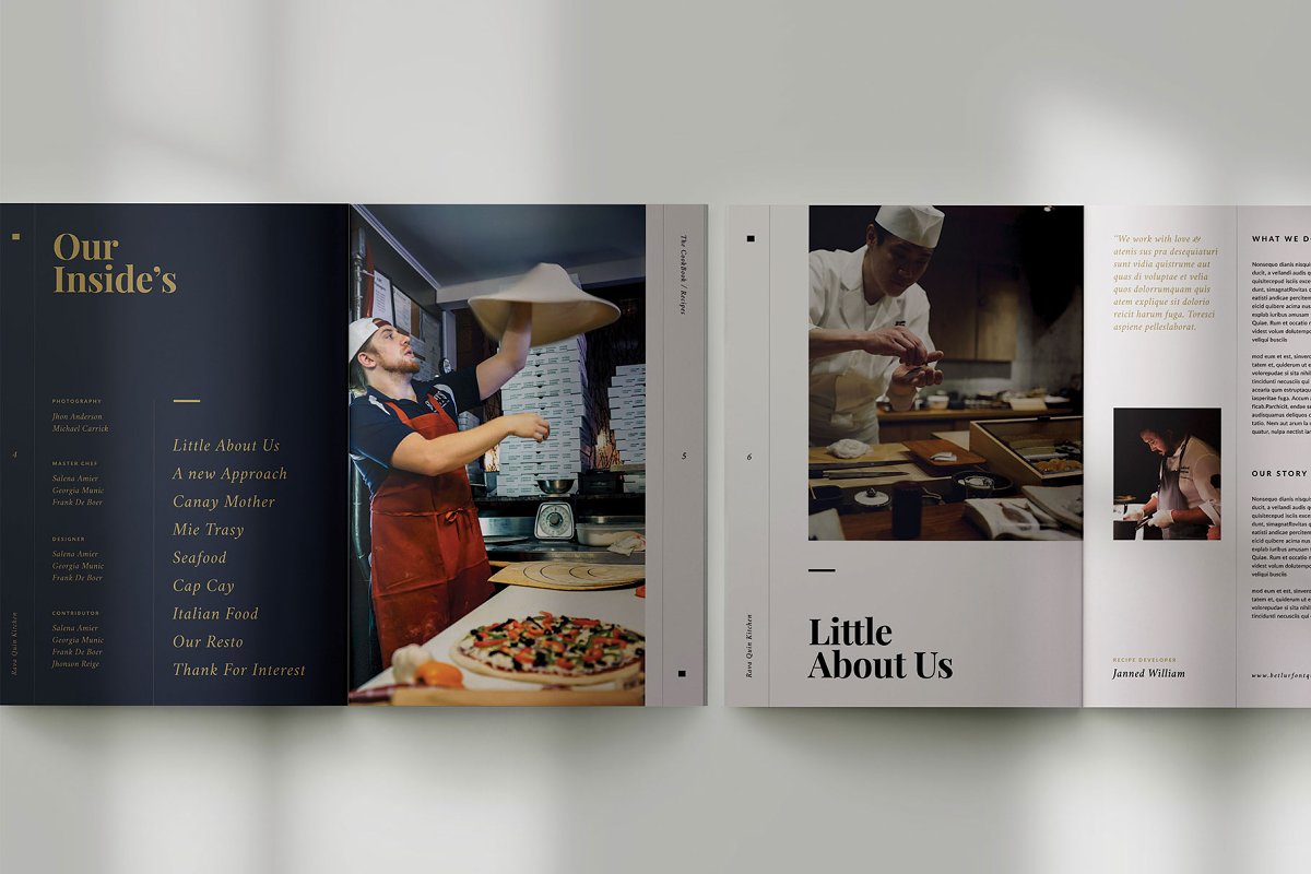 Cookbook brochure template