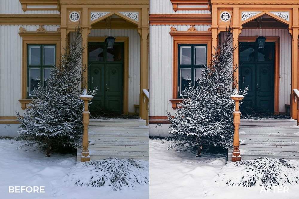 Festive winter lightroom presets bundle