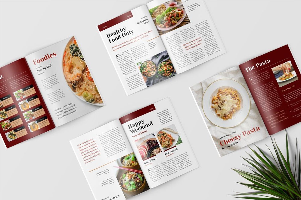 Food brochure magazine template