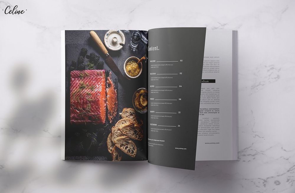 Open recipe lookbook template