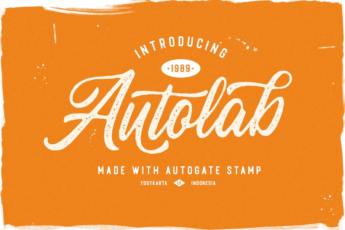 A stamp font made with autogate stamp