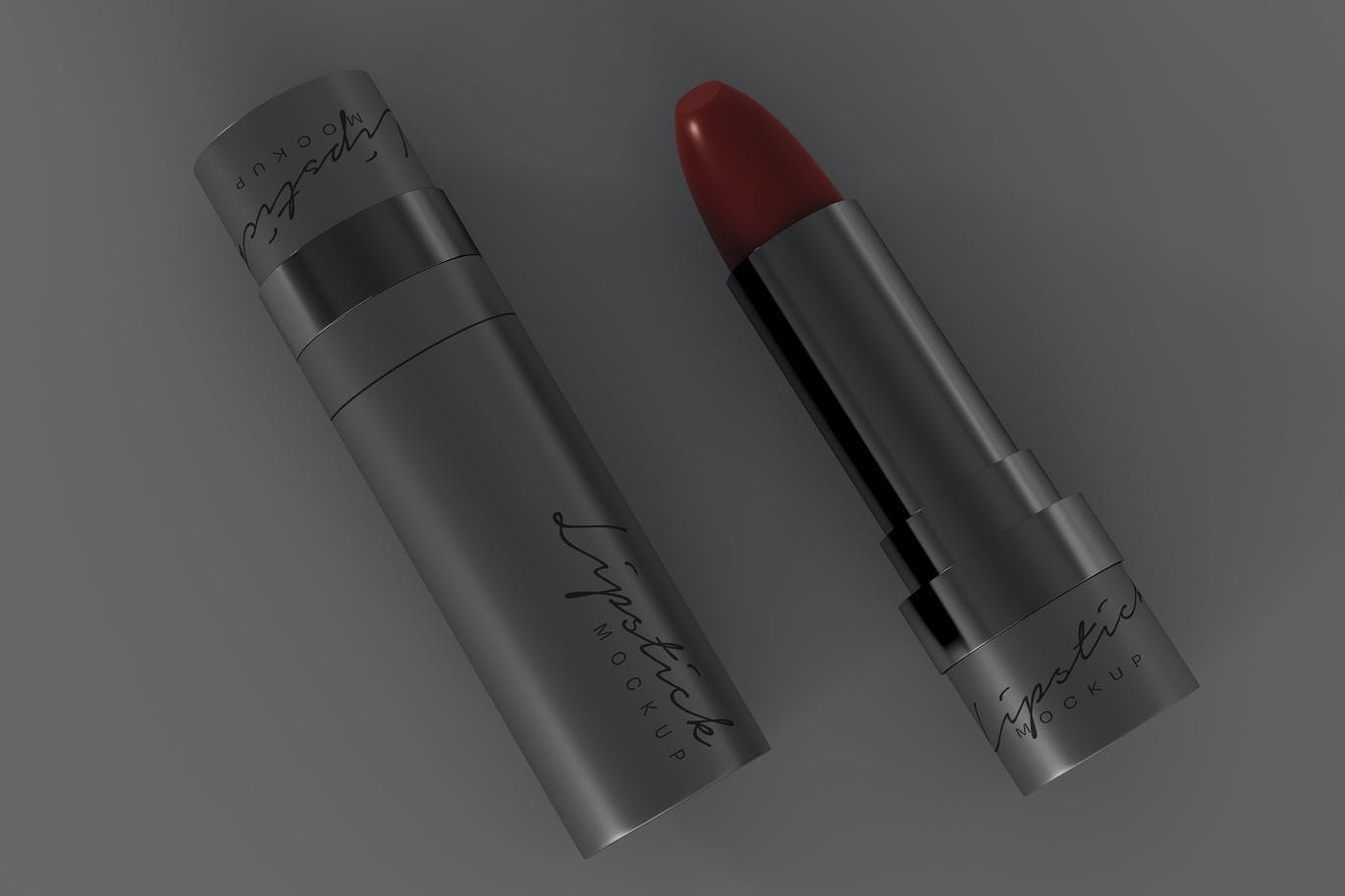Matte Opened Lipstick Mockup Design