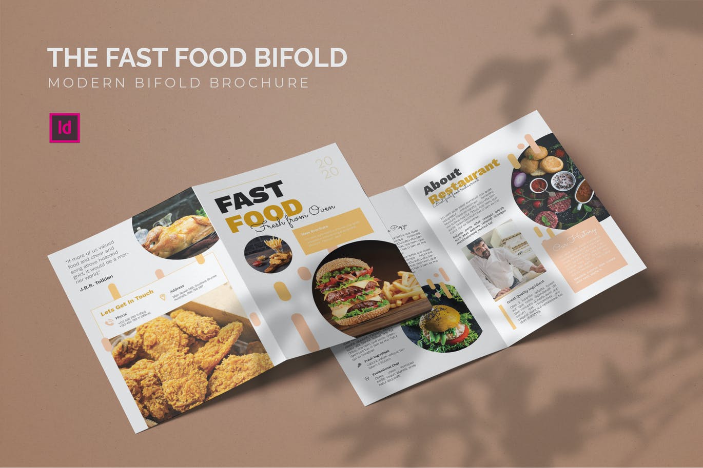 The fast food bifold brochure template
