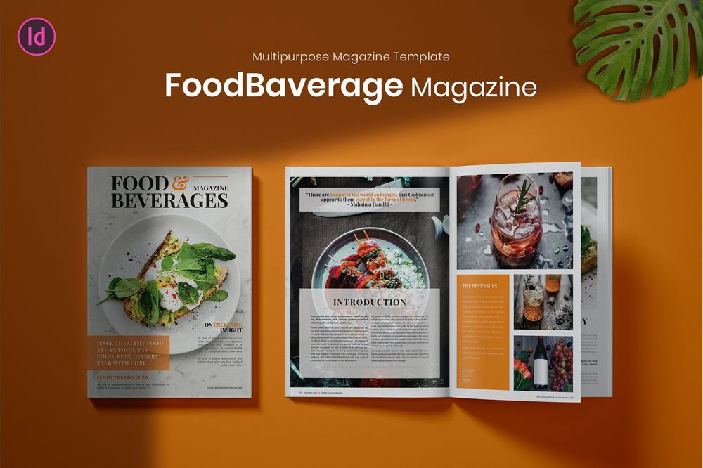 Food and beverage magazine template