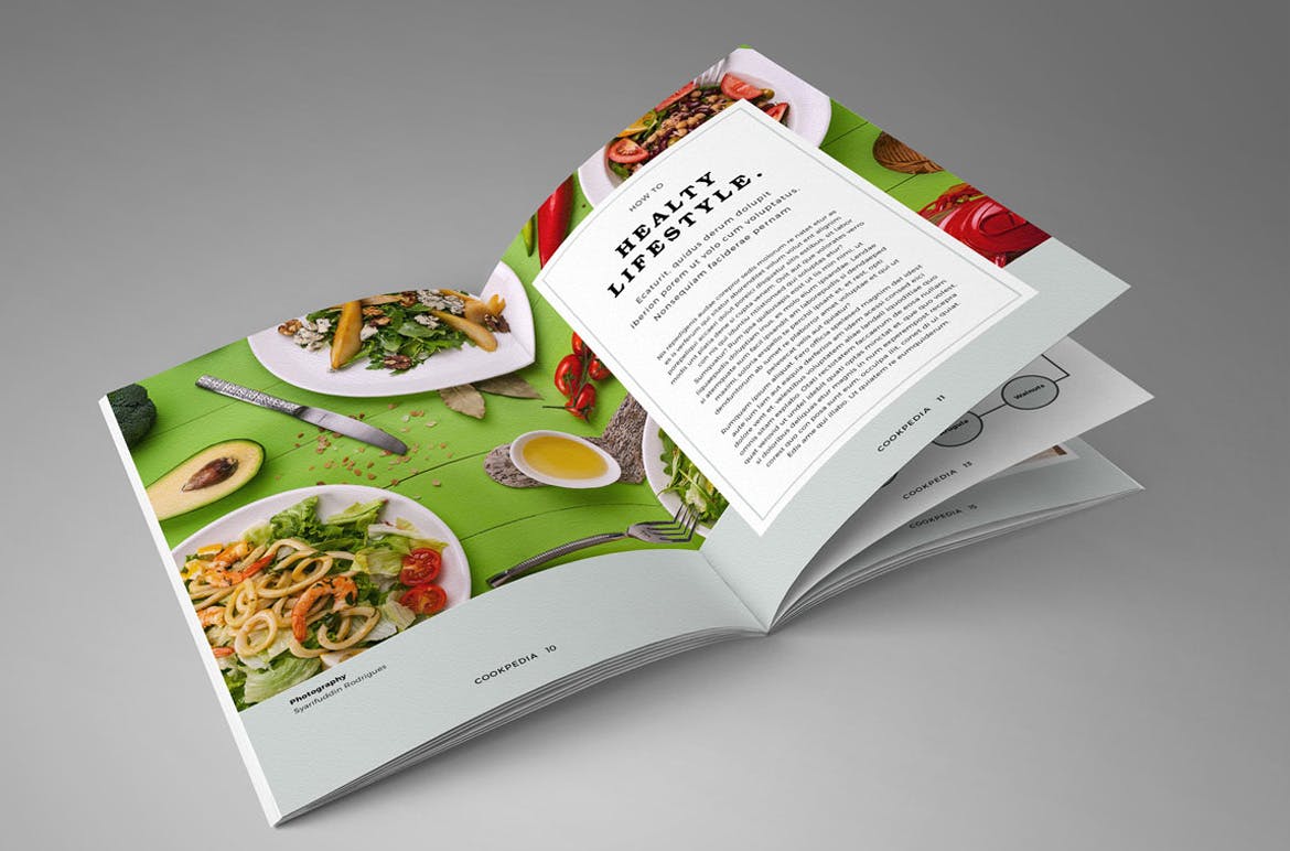 A professional recipe food brochure template