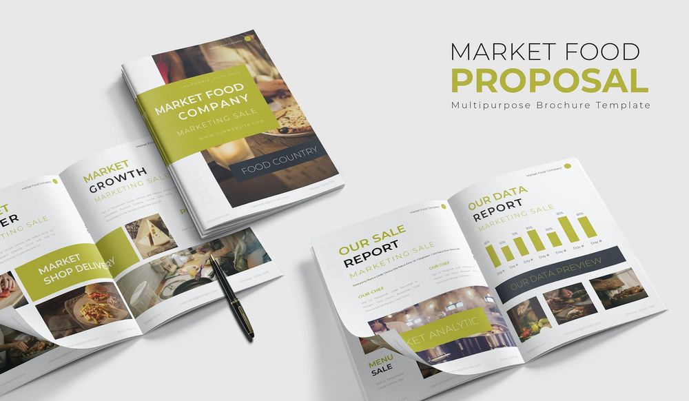 Market food proposal brochure template