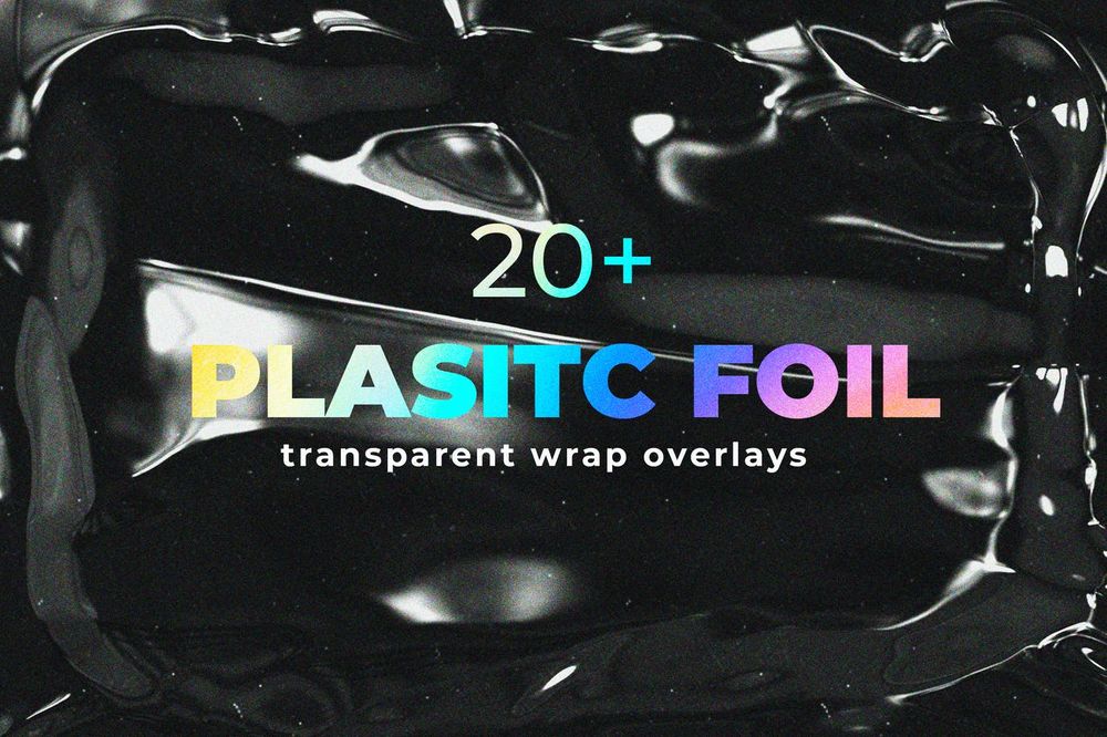 A transparent plastic foil wrap overlays