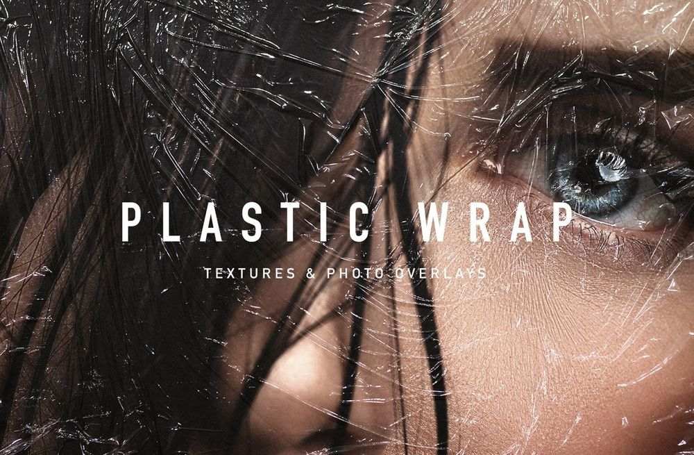 A free plastic wrap texture photo overlays