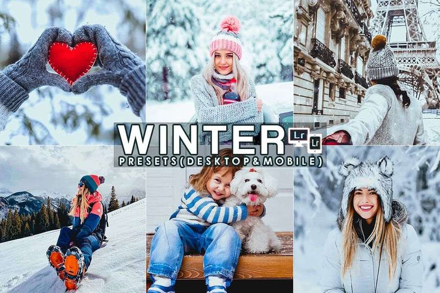 Winter lightroom presets for mobile and desktop