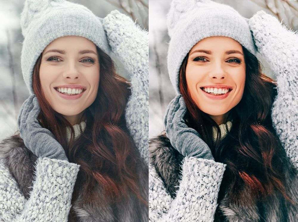 Women with winter apparel lightroom presets