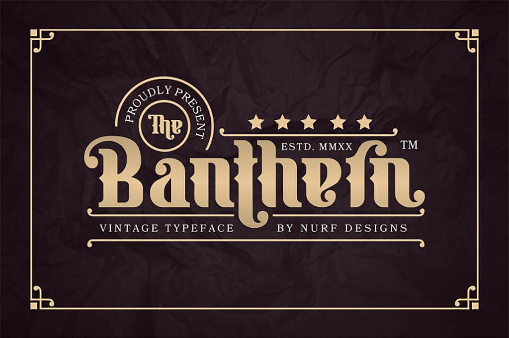 A free vintage typeface