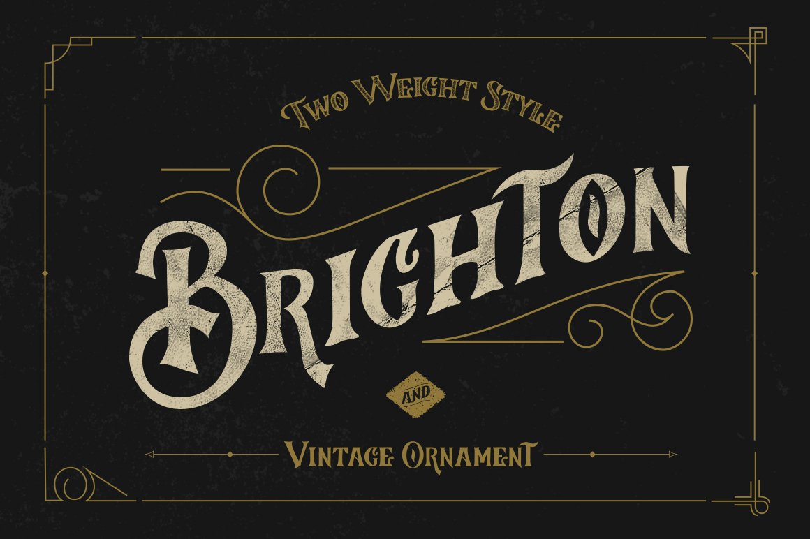 A trwo weights vintage ornamental typeface