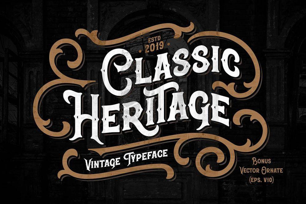 A vintage typeface