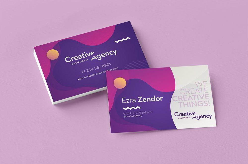 Fancy geometric business card