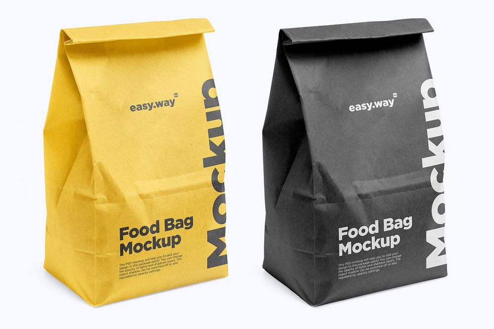 A food bag mockup template