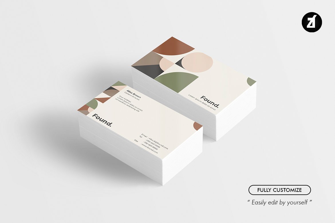 A geometric busness card template