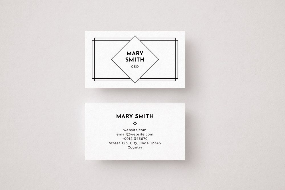 Simple geometric business card