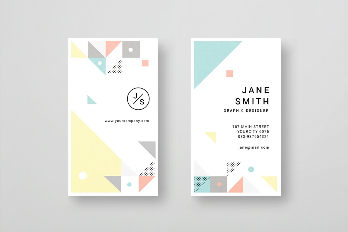 Geometric business card template