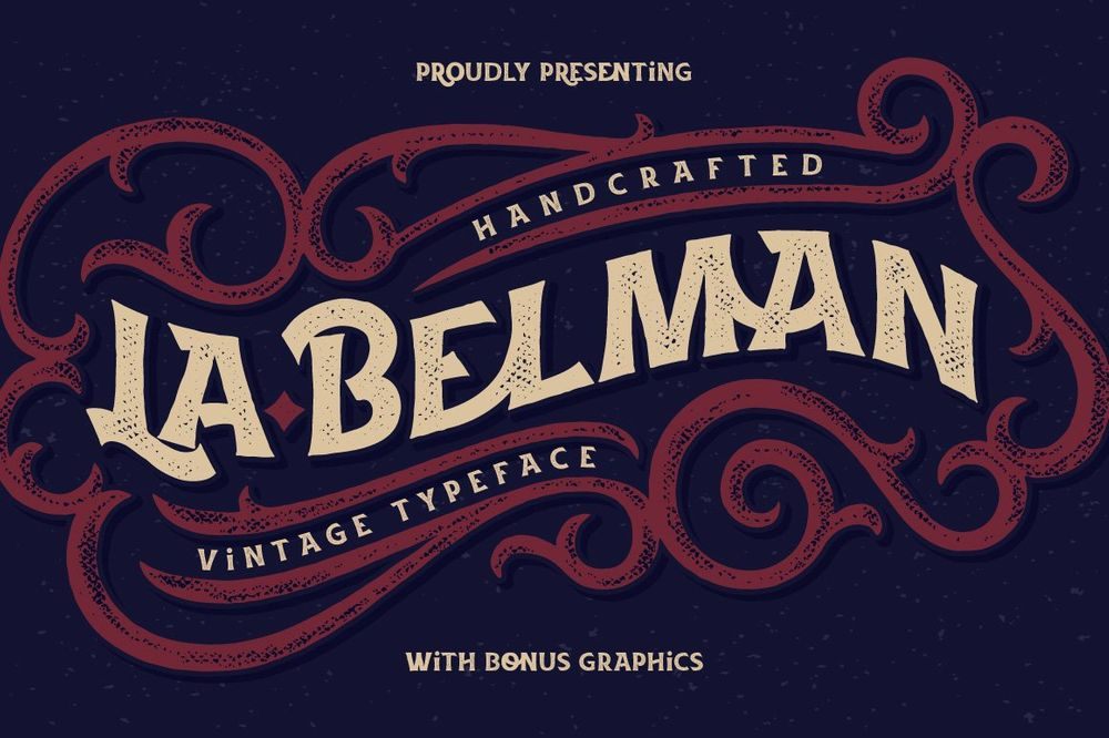 A vintage handcrafted typeface