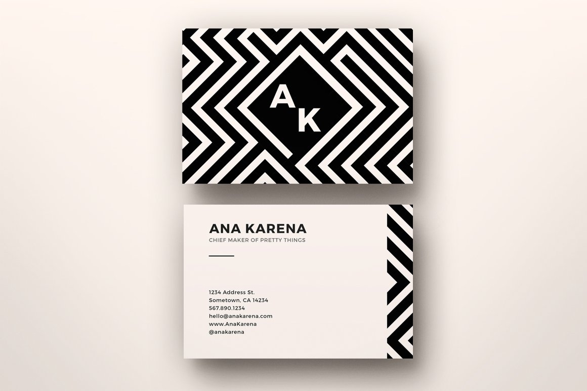 Black and beige business card template