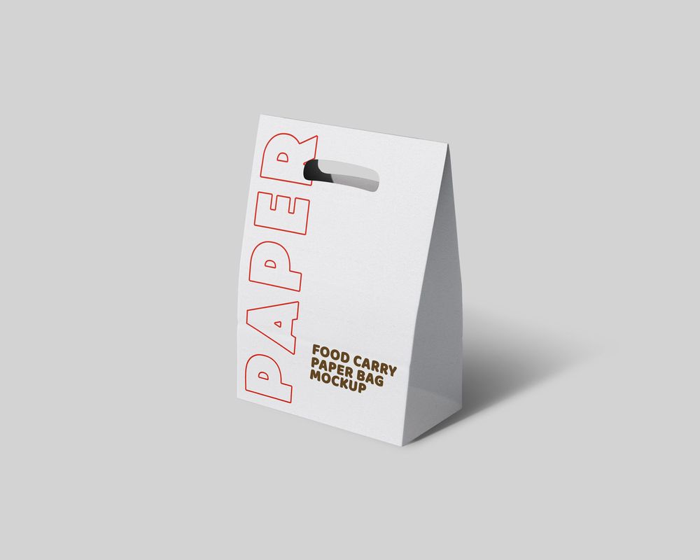 A free paper carry bag mockup