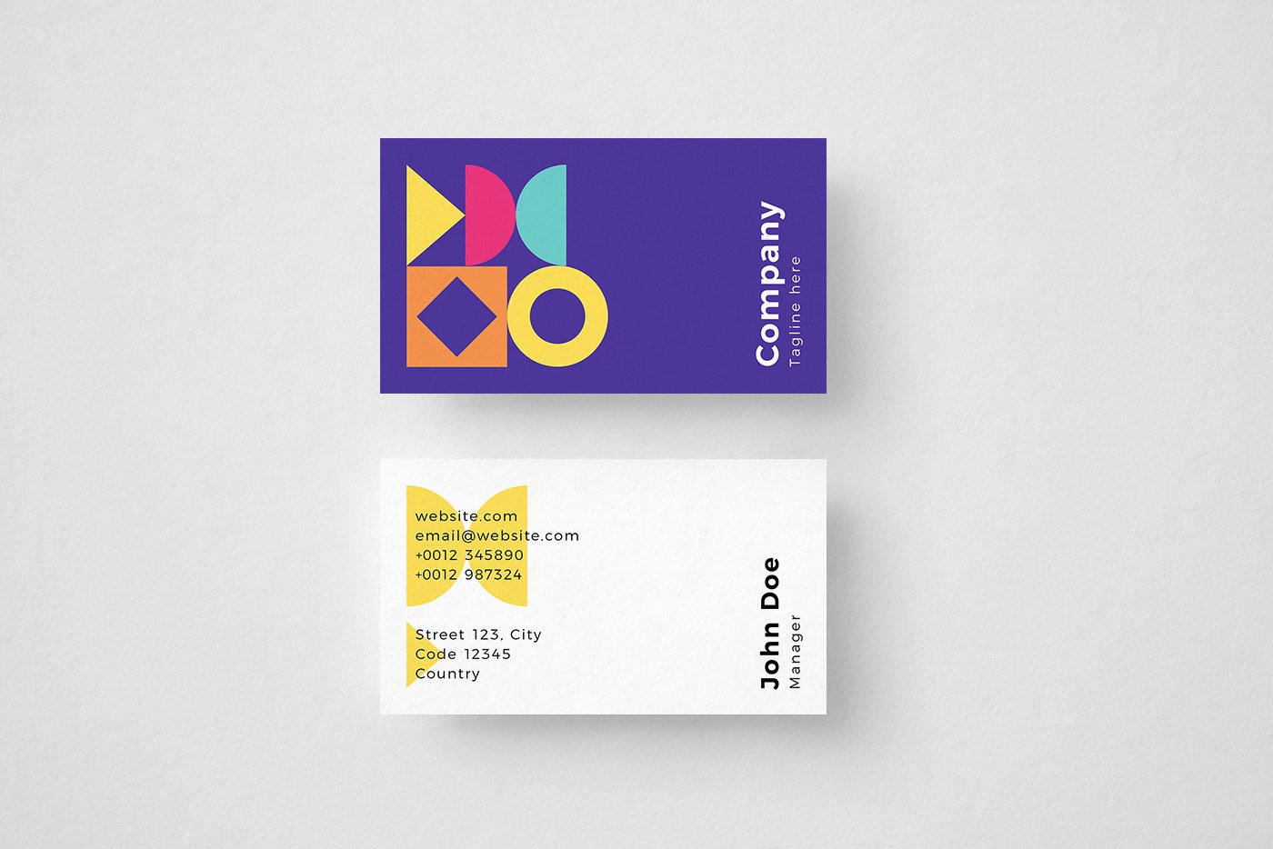 A simple business geometric card