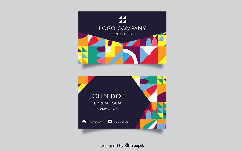 Free geometric card template