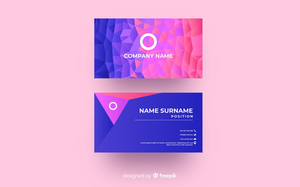 Free abstract geometric business card