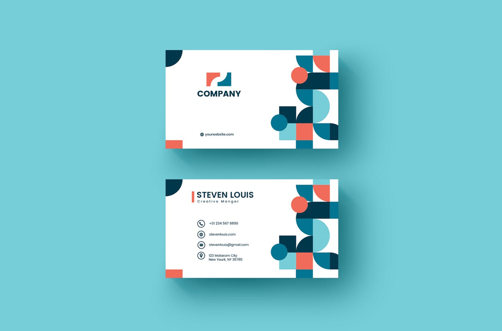 Geometric business cards