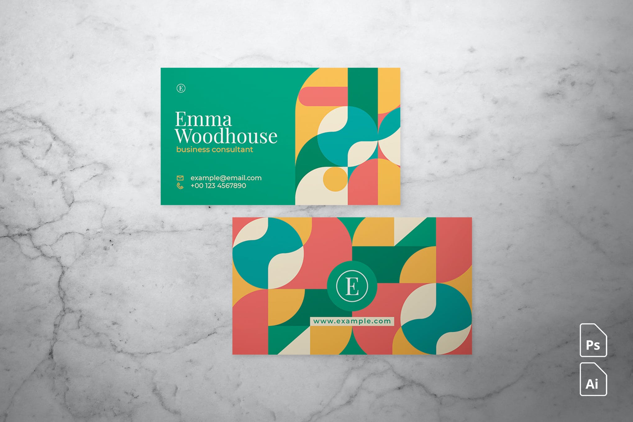 Creative geometric business card