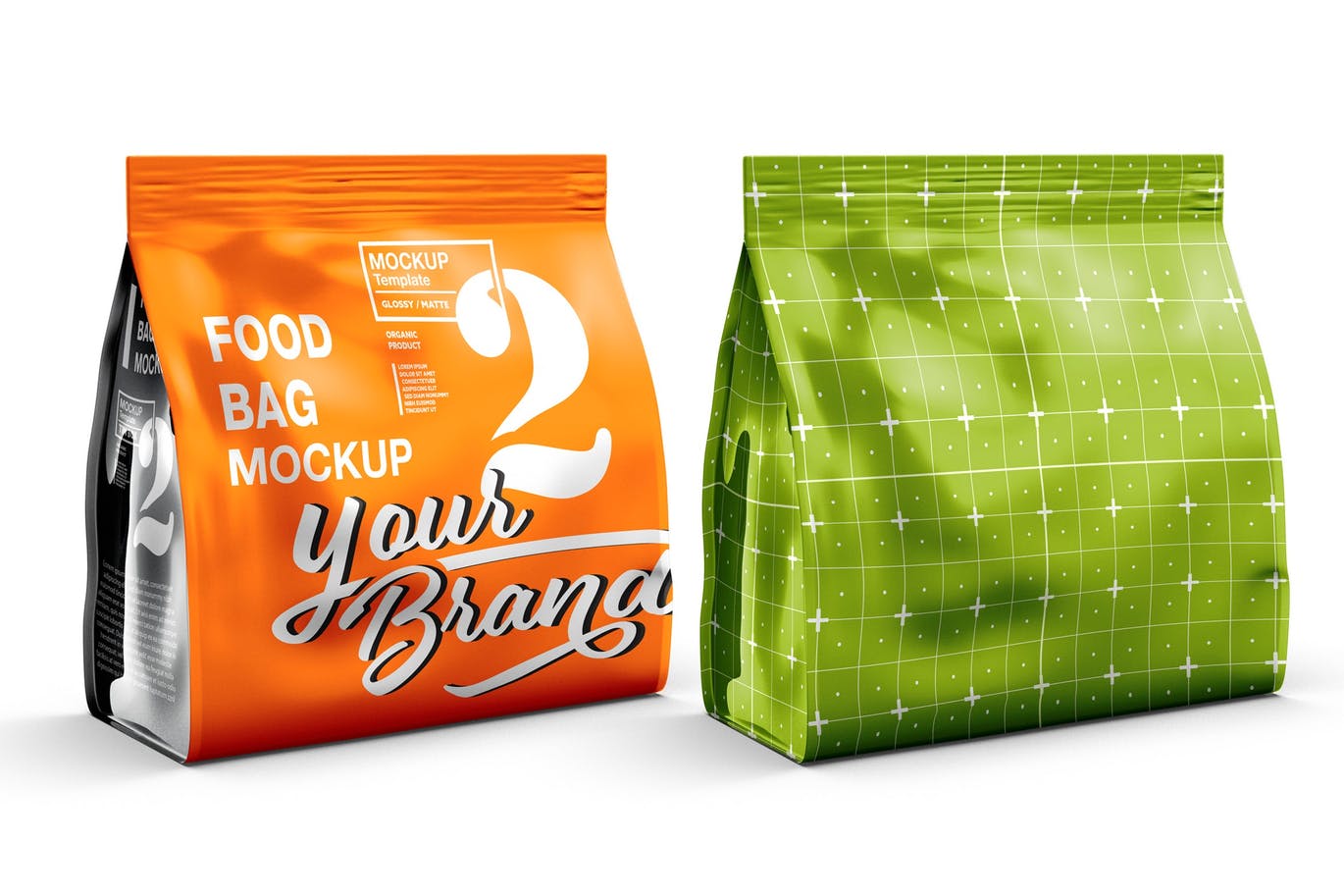 A food bag mockup template