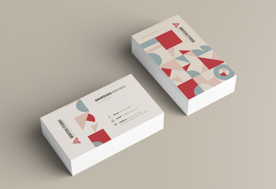 Geometric Business Card Templates Cover