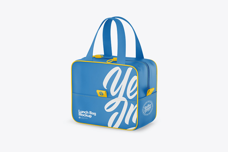 A lunch bag mockup template